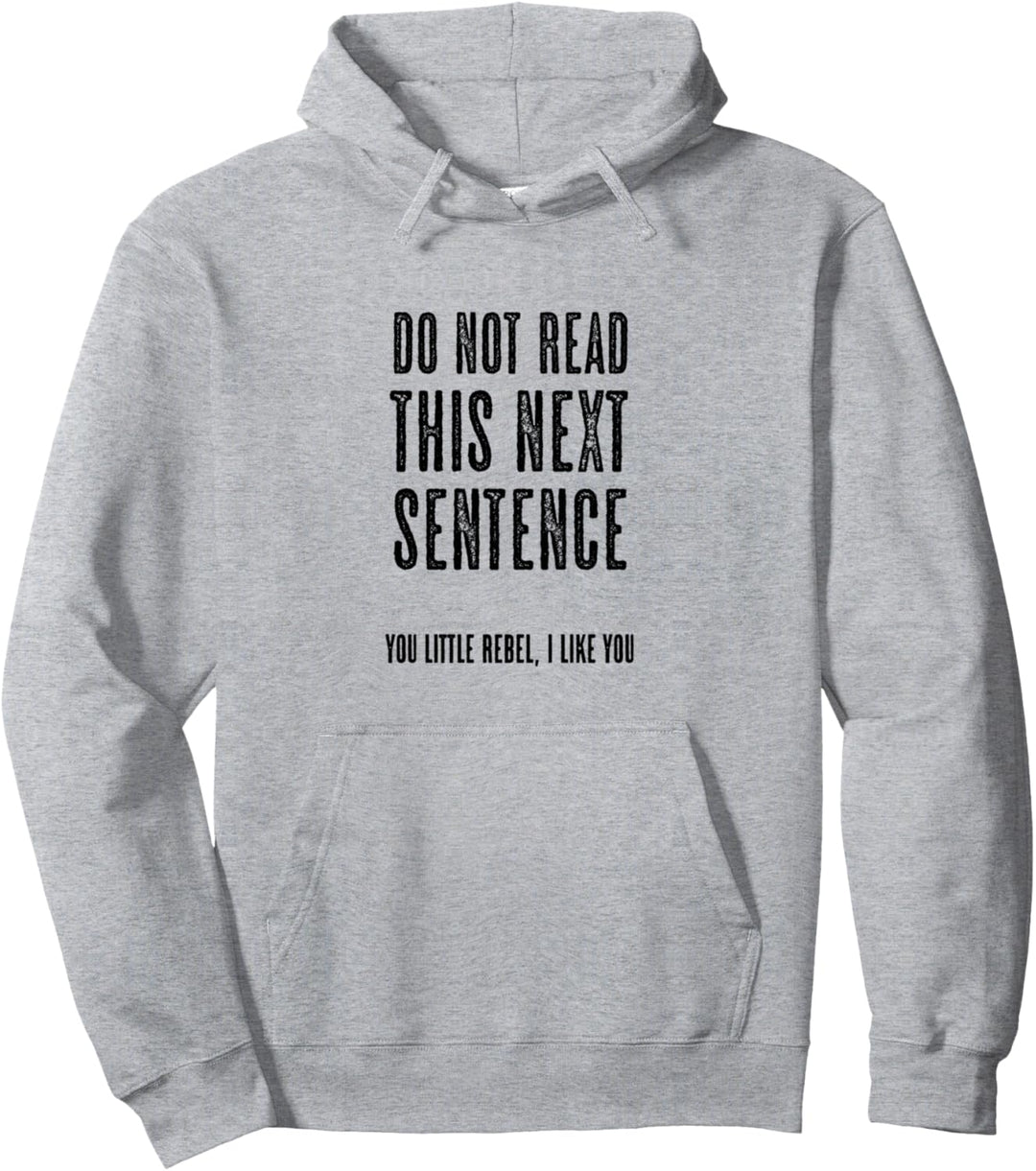 DO NOT READ THIS NEXT SENTENCE you little rebel, I like you Pullover Hoodie