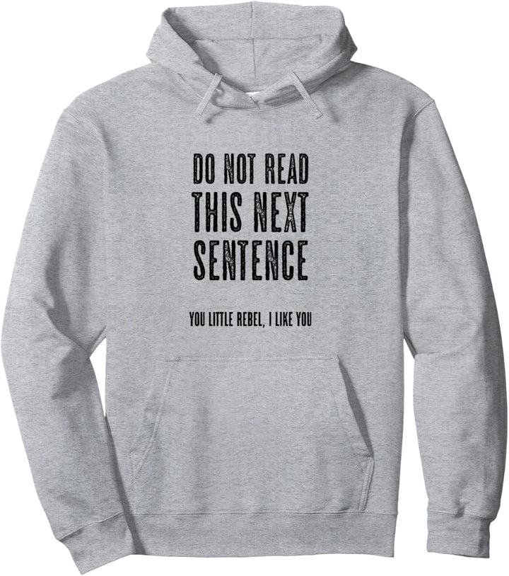 DO NOT READ THIS NEXT SENTENCE you little rebel, I like you Pullover Hoodie