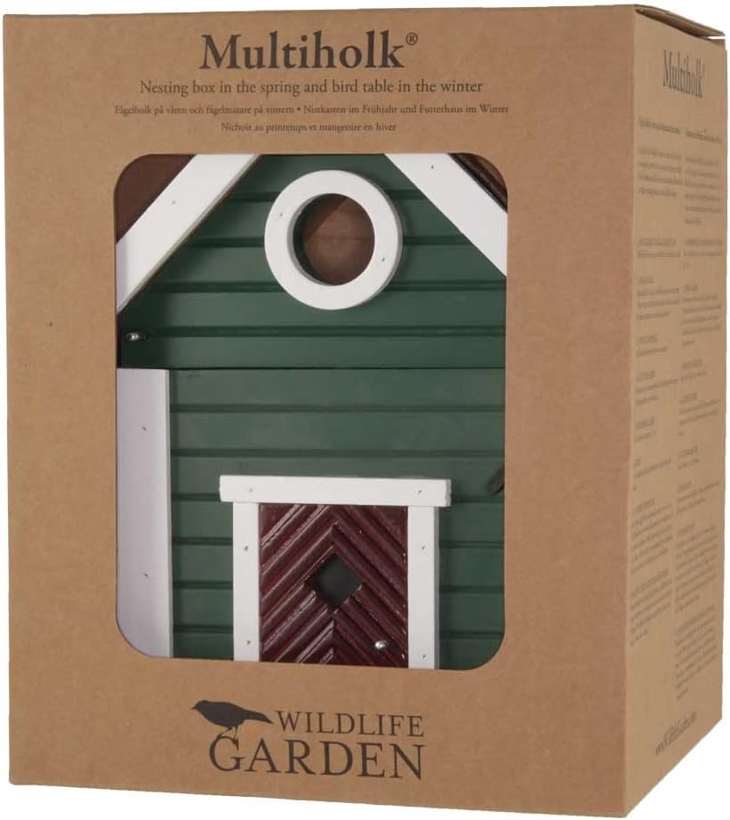 Wildlife Garden WG107 Multiholk Jagdhaus - Der Kombinierte Vogelfutterhaus und Nistkasten/Vogelhaus