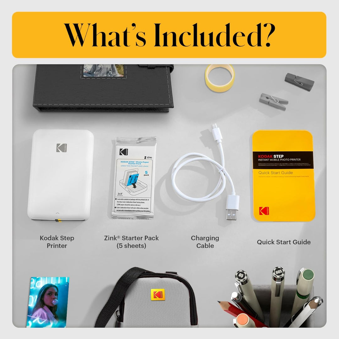 KODAK Step Instant-Fotodrucker mit Bluetooth/NFC, Zink Technologie & KODAK App für iOS & Android (We