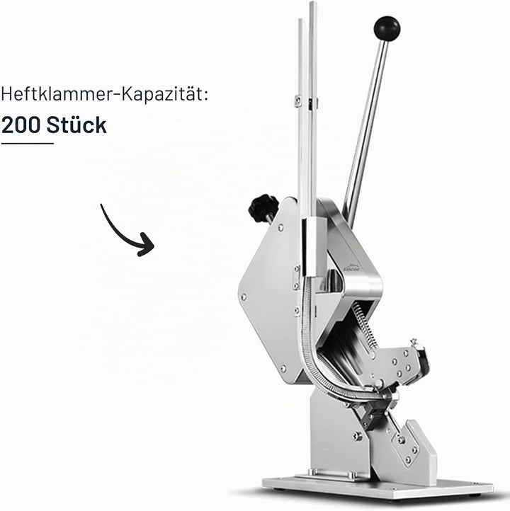 Lacor - 61200 - Clipmaschine für Lebensmittel, Wurstschneider, Heftgerät für Wurst, Edelstahl, Kapaz