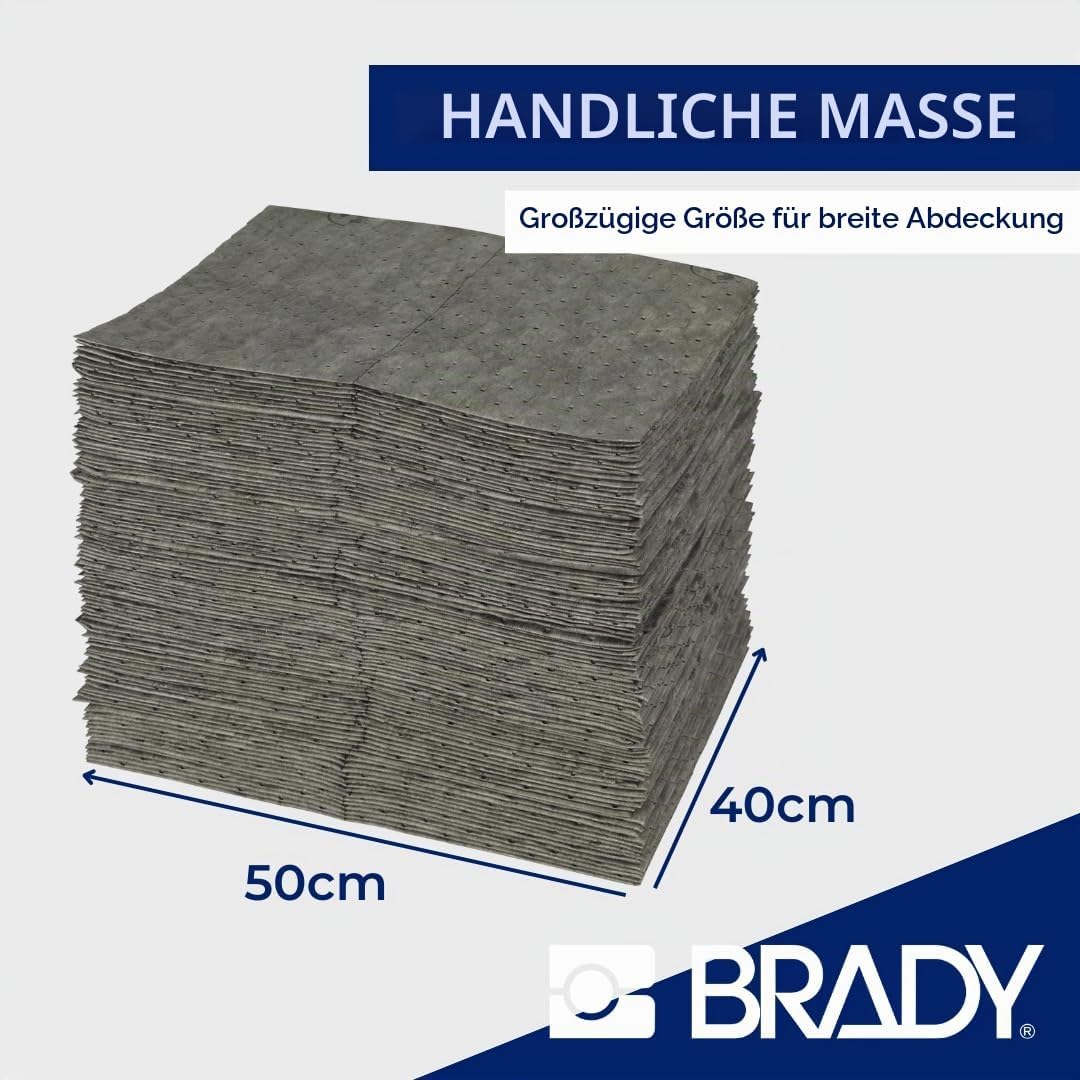 Absorbierende Folie für Allgemeine Zwecke, 400,00mm x 500,00mm, Grau, 200 Stück 400,00 mm x 500,00 m