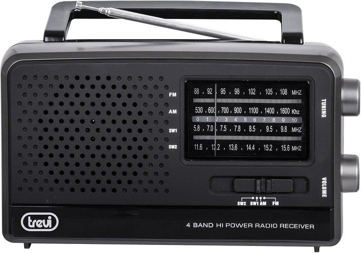 Trevi 0074600 Tragbares Radio, Schwarz