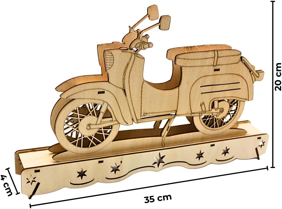 Ostalgie Moped Schwippbogen, DDR - Moped Schwibbogen, Lichterbogen Ostalgie, Schwibbogen DDR-Fahrzeu