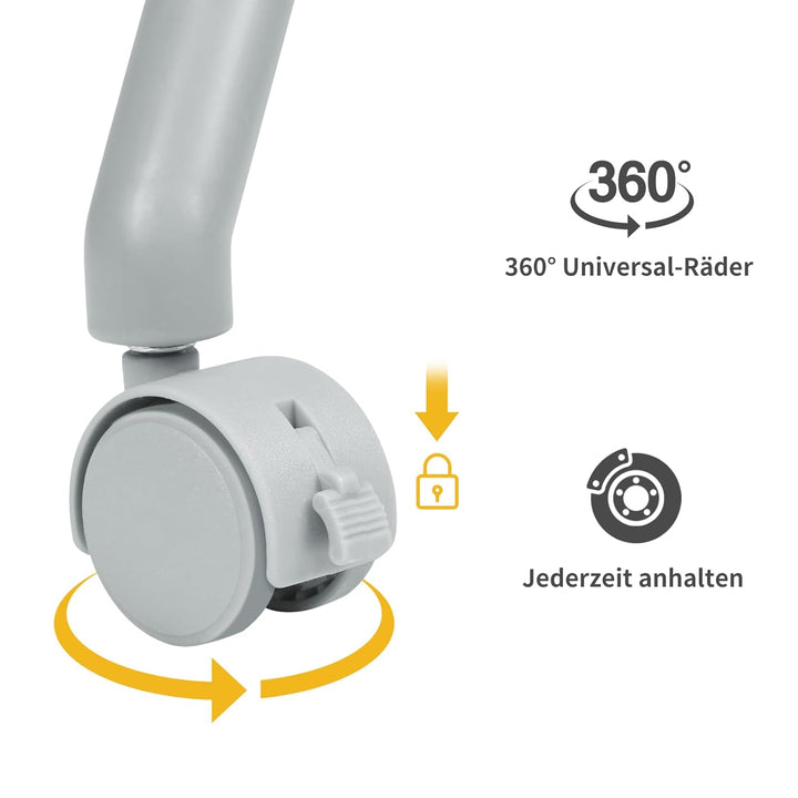 OHMG Baby Wickelkombi Klappbare Wickelkommode,Wickeltisch mit Rollen,Mobiler Wickeltisch mit Wickela