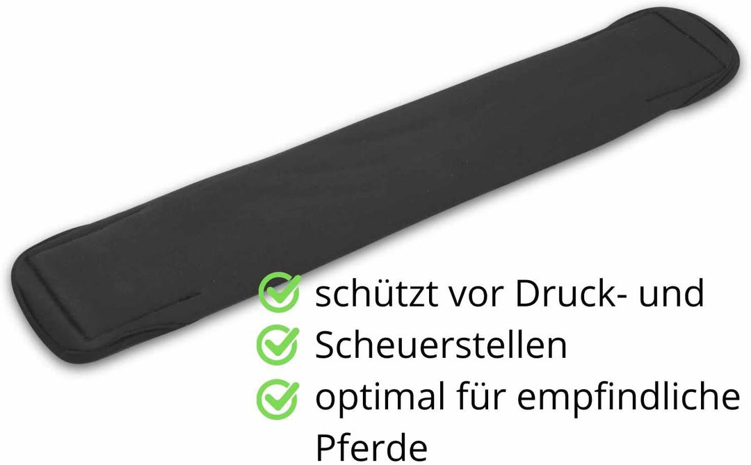 Amesbichler AMKA Sattelgurt Neopren Kurzgurt Dressurgurt schwarz | Bauchgurt für Pferde Sattel 75, 7