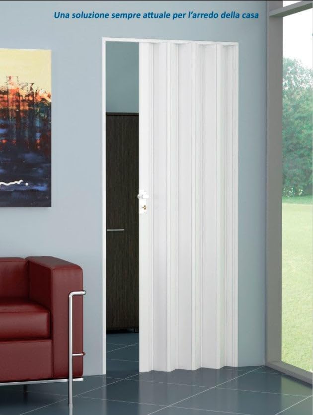 PORTE A SOFFIETTO PVC 82X210 MARRONE NOCE (085773)