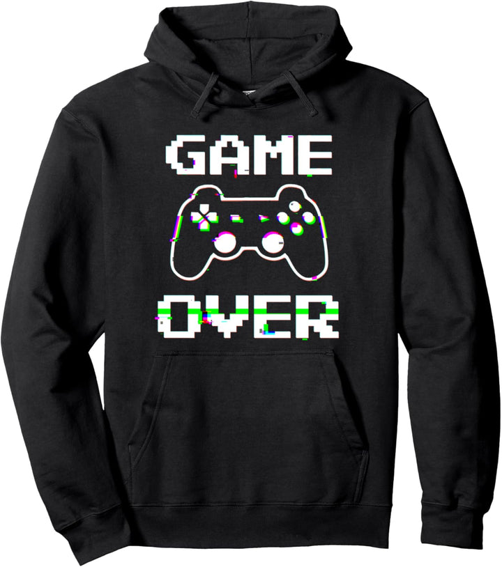 Gamer Outfit Game Over Controller Glitch Konsolen Design Pullover Hoodie