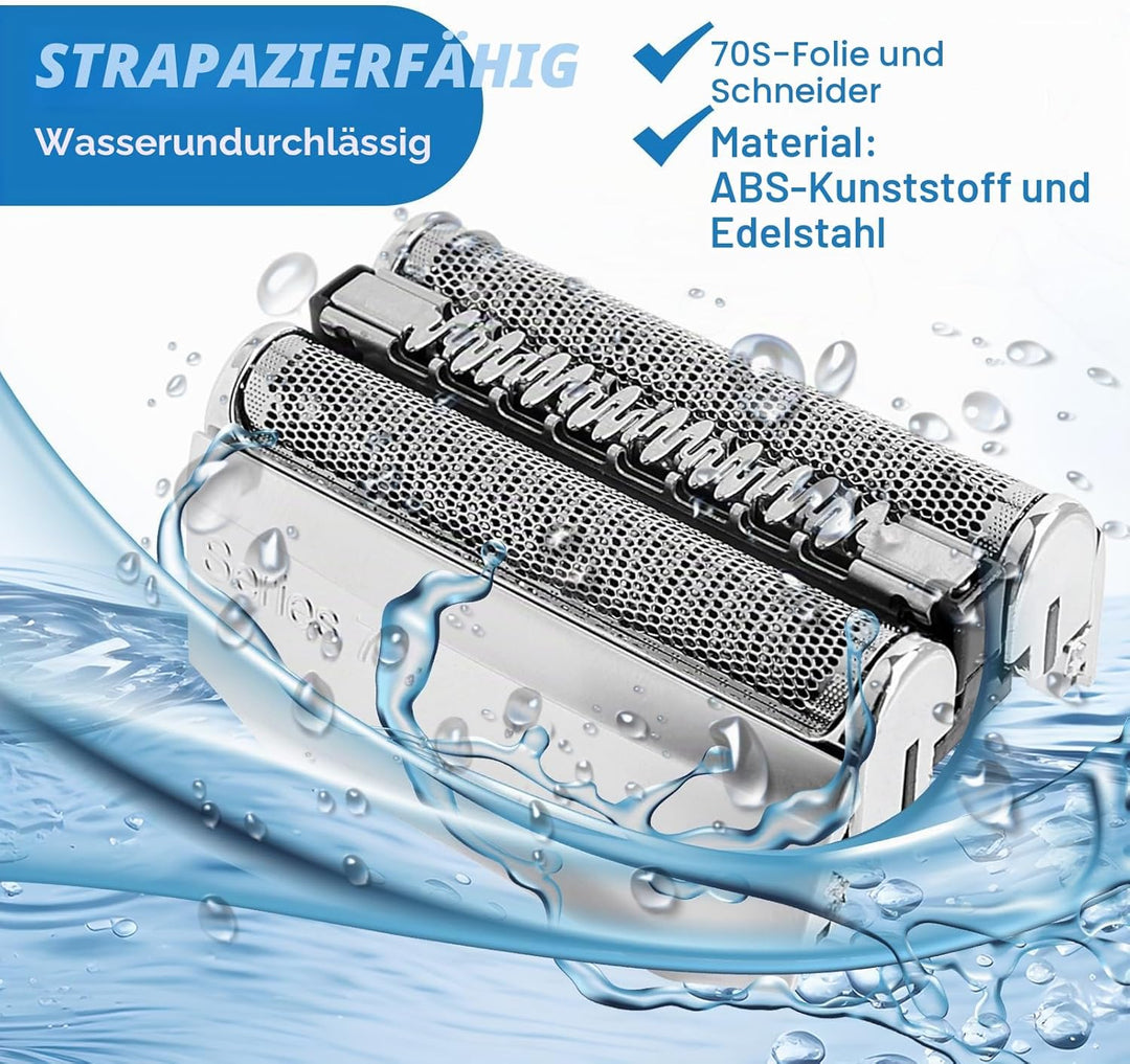 3 Stück 70S Series 7 Ersatzkopf Kompatibel mit Series 7 Elektrorasierer Scherkopf Folie und Cutter R