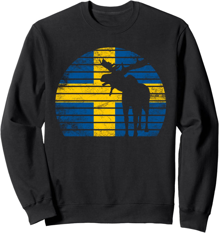 Elch Schwedische Flagge Schwede Skandinavien Schweden Sweatshirt