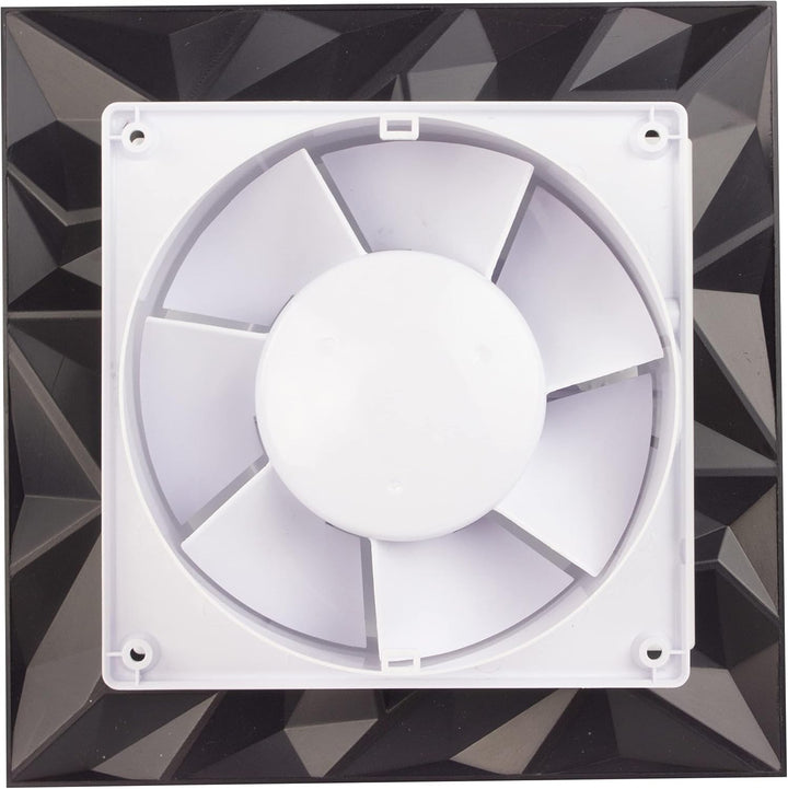 MKK Badlüfter Wohnraumlüfter Diamant Panel anthrazit Ø 125 mm Feuchtesensor/Hygrostat, Ø 125 mm Feuc