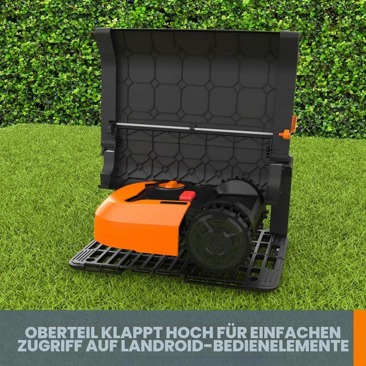 WORX WA0810 Landroid Garage mit Klappdeckel, Grau