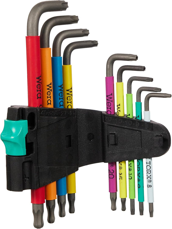 Wera 967 SPKL/9 Torx BO Multicolour Winkelschlüsselsatz, BlackLaser, 9-teilig, 05024335001