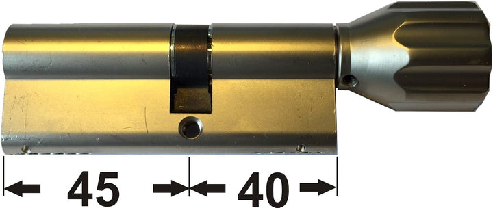 ABUS EC660 ECK660 Profil-Knaufzylinder Länge (a/b) Z45/K40mm (c=85mm) mit 4 Schlüssel, mit Sicherung