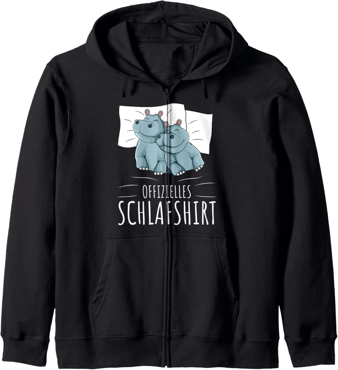 Offizielles Schlafshirt Nilpferd Hippo Flusspferd Kapuzenjacke