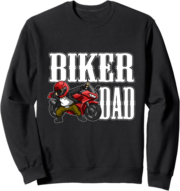 Dabbing Biker Dad Geschenk Motorrad Vater Motorradfahrer Sweatshirt