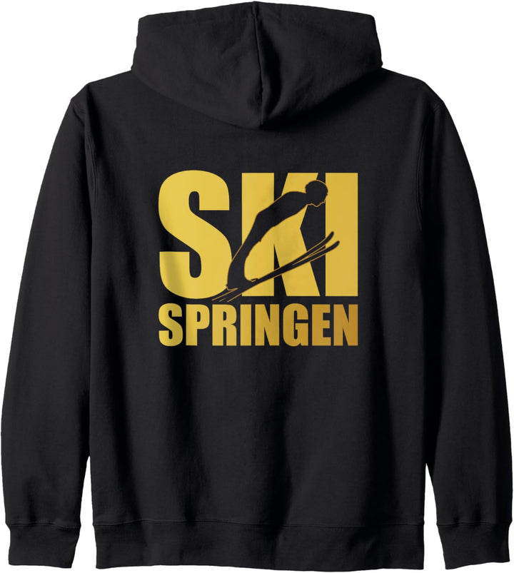 Skispringen Wintersport Kapuzenjacke