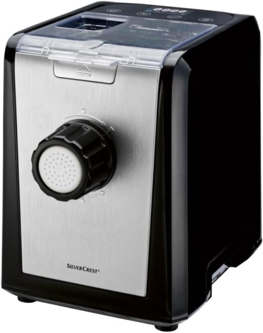 Pasta Maker vollautomatisch, 8 Formscheiben, Ravioliformer, LED-Display, 2 Programme, 600 g Kapazitä