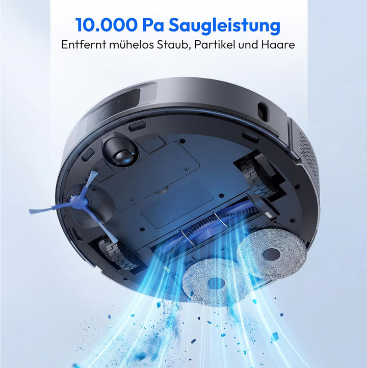 MEDION Saugroboter mit 2-in-1 Absaugstation, Lasernavigation und Wischfunktion X51 SW+ (Starke 10000
