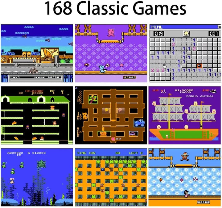 Gameboy Schutzhülle für iPhone XS Max, Handheld Retro 168 Klassische Spiele, Farbvideo-Display-Spiel