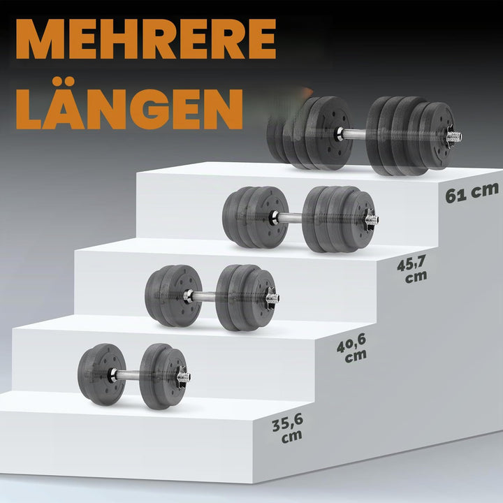 Yes4All Kurzhantelstange, Kurzhantel-verbindungsstange, Länge 35cm,40cm - Ø 25mm, Länge 40cm - Ø 30m