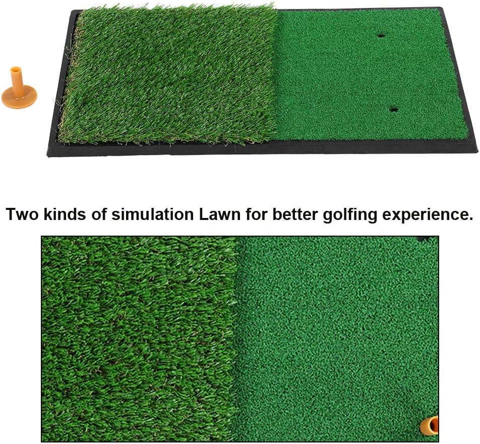 Ejoyous Übungsmatte Trainingsmatte, Golfmatte Abschlagmatte Schlagmatten Grasmatte mit 2 Arten Rasen