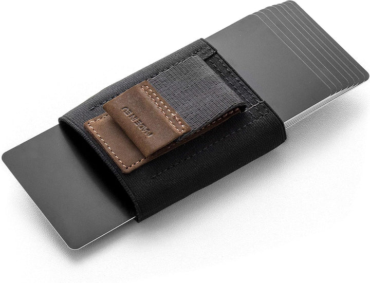 Jaimie Jacobs Nano Boy Pocket mit Gravur Slim Wallet Minimalistische Geldbörse mit Münzfach (Büffell