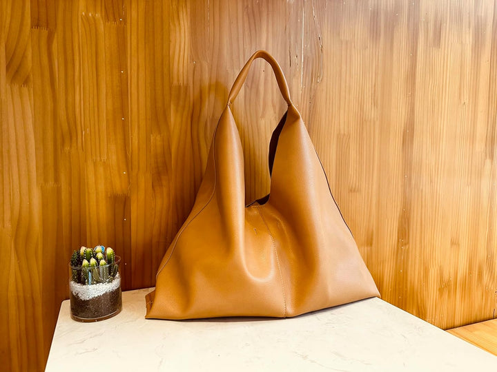 Leder-Tragetasche, übergrosse Hobo-Taschen, grosse Tragetasche für Frauen, Arbeit, vegane Leder-Hand
