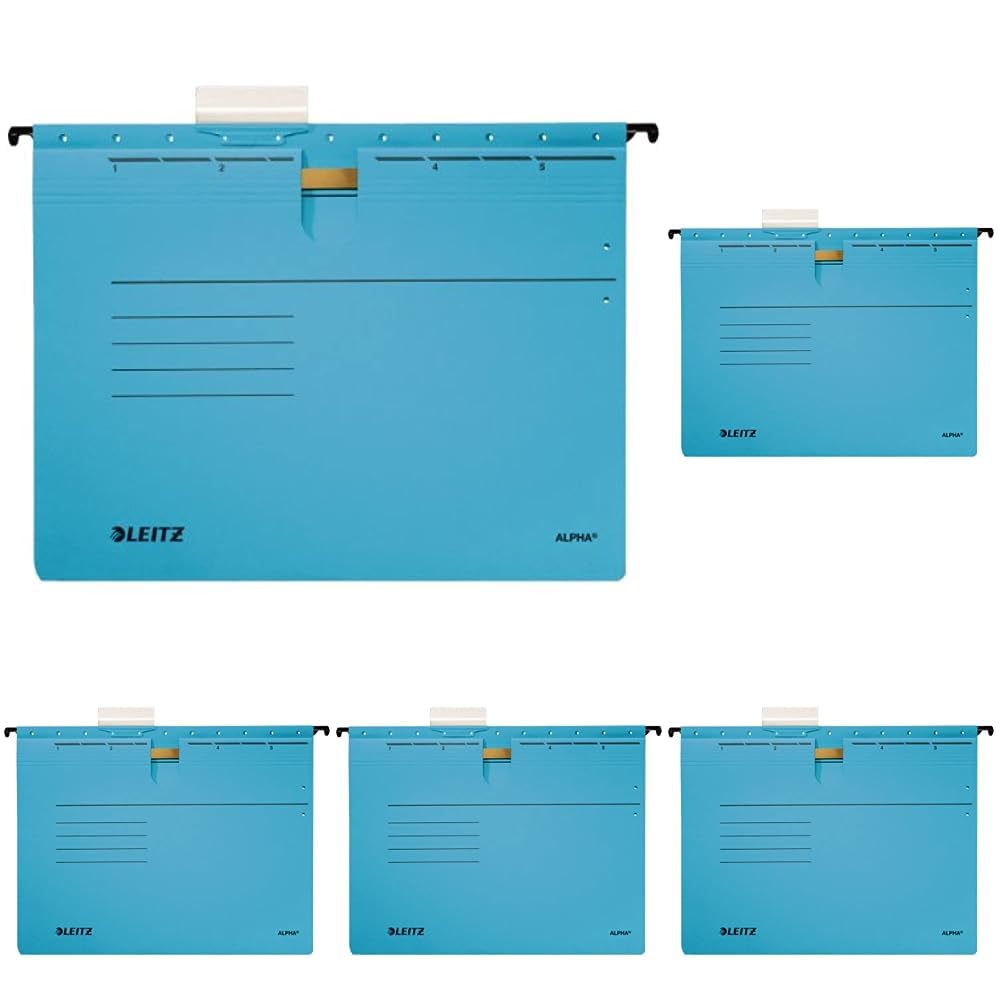 Leitz Hängehefter 1984-35 blau VE:5 (Packung mit 5) blau A4 (Packung mit 5), blau A4 (Packung mit 5)