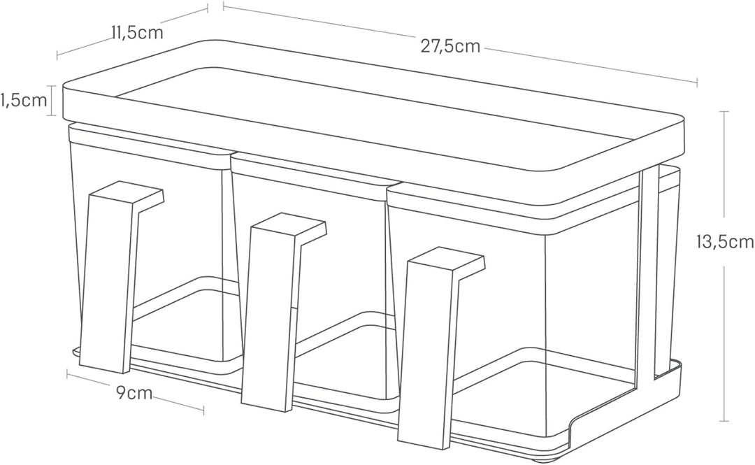 Seasoning box X3 & Rack - Tower - white