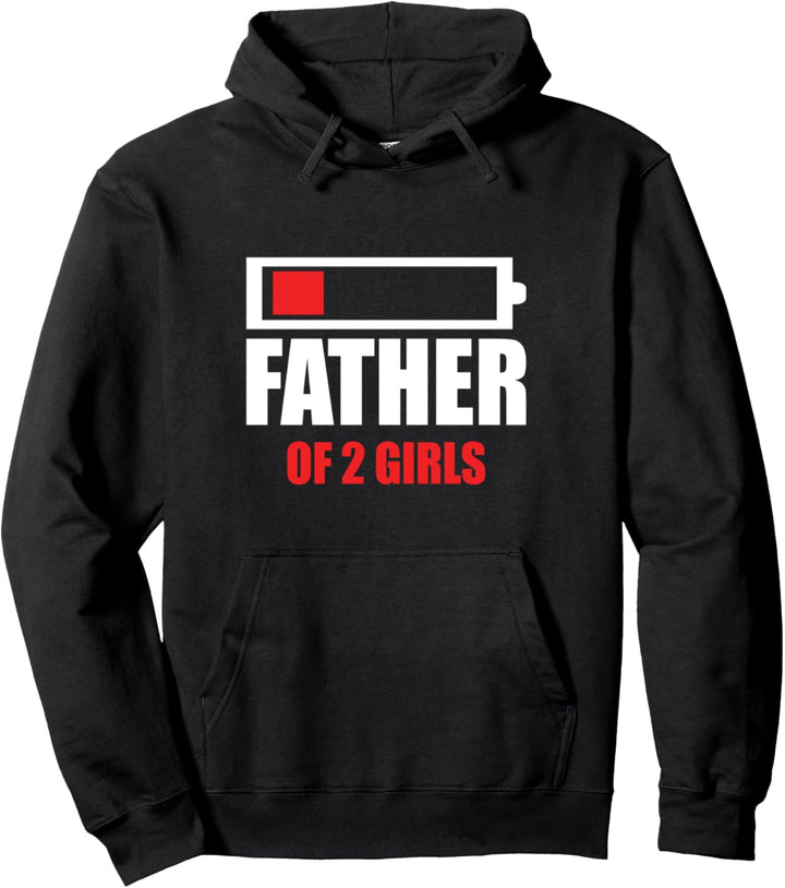 Vater von 2 Mädchen Akku lehr Pullover Hoodie