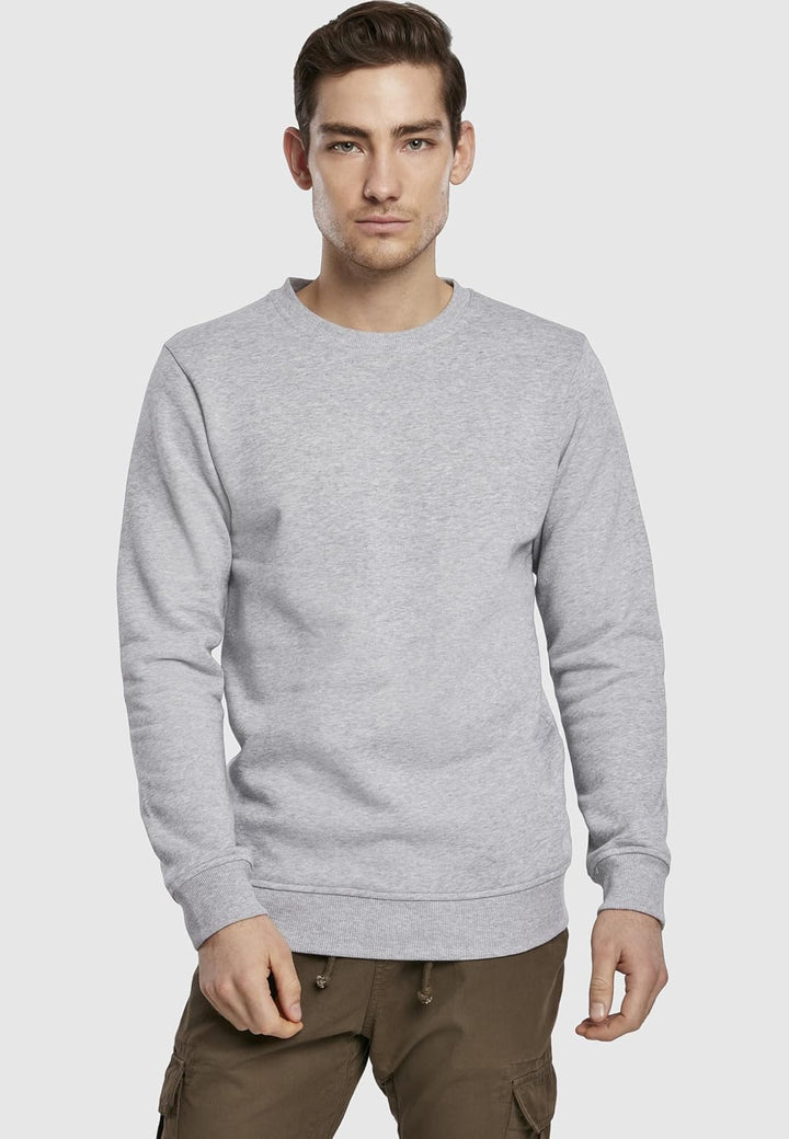 Urban Classics Herren Organic Basic Crew L Grau, L Grau