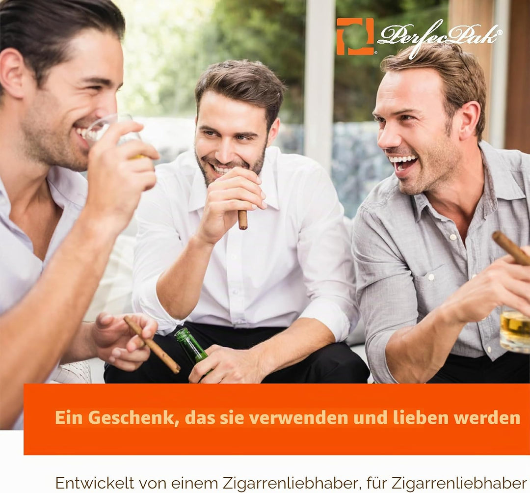 Perfec - PerfecPak Kompaktes Zigarrenzubehör-Etui – Reisetasche für Zigarrenwerkzeuge, Schwarz, 1 Co