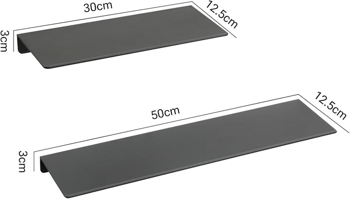 Duschregal, Duschablage Ohne Bohren, 2 Stück Badezimmer Regal 50cm & 30cm, Duschkorb Ablagen Aluminu