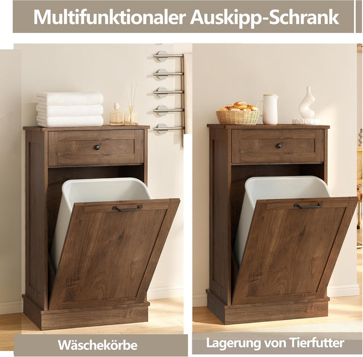 Müllschrank (Walnussbraun), Walnussbraun