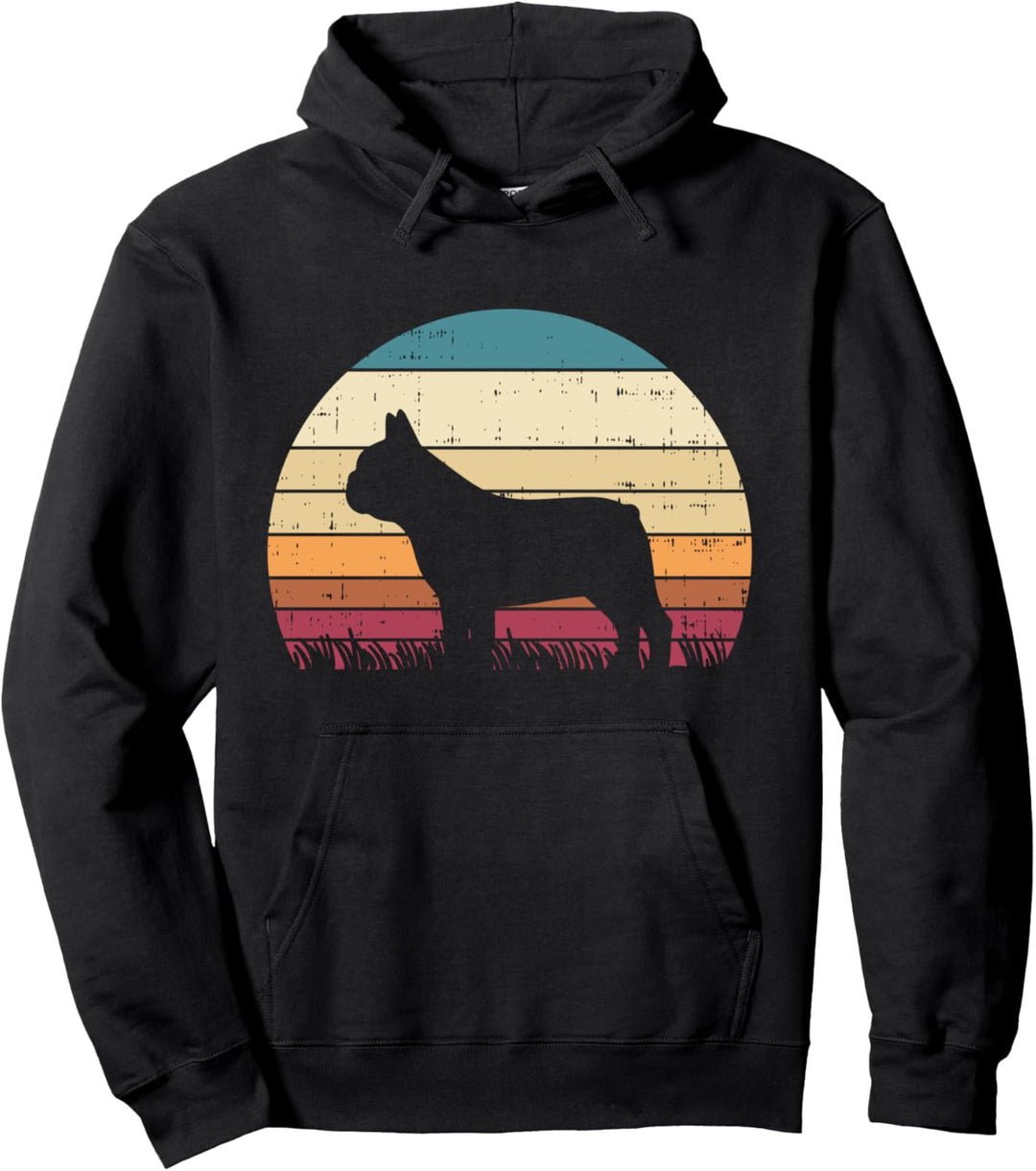 French Bulldog Sunset Retro Frenchie Dog Lover Owner Gift Pullover Hoodie