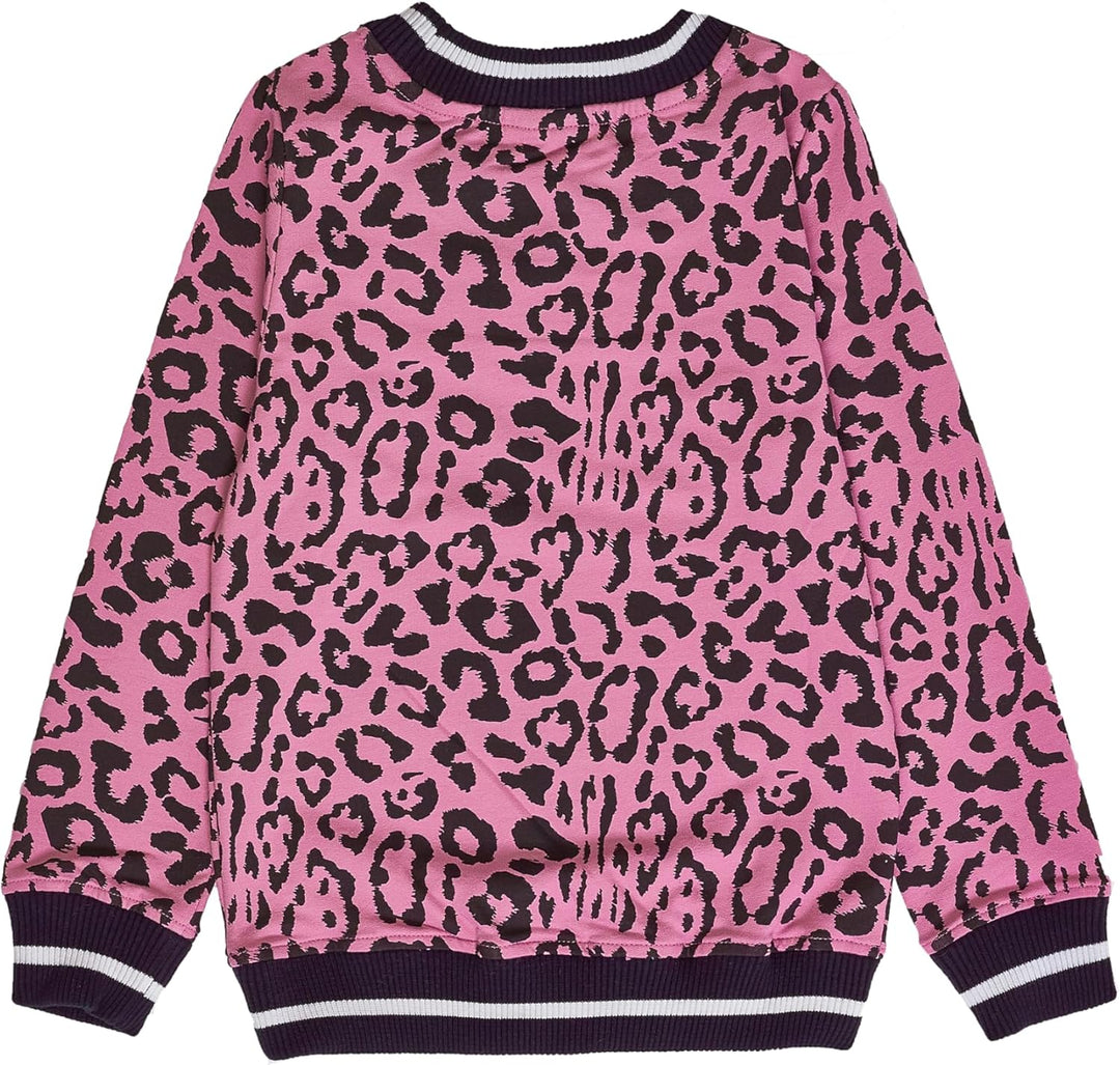 Winkiki Kinder Teenager Mädchen Pullover Leopardenmuster Longsleeve Langarm. Rosa 152, Rosa 152