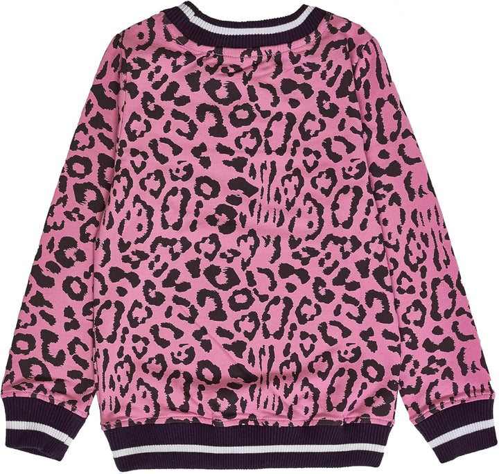 Winkiki Kinder Teenager Mädchen Pullover Leopardenmuster Longsleeve Langarm. Rosa 152, Rosa 152