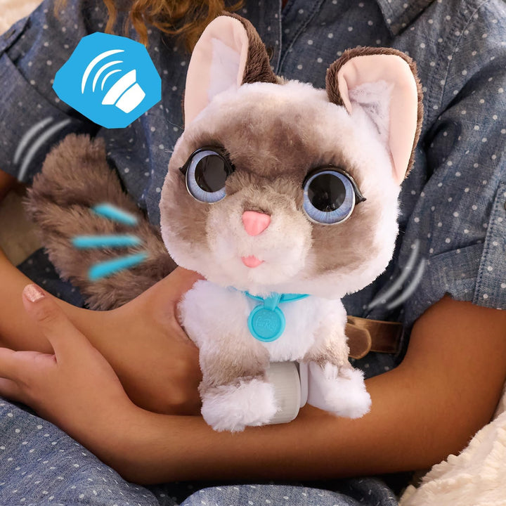 furReal Wag-A-Lots Kitty interaktives Spielzeug, 20 cm gross, hüpfendes Plüschkätzchen mit Soundeffe