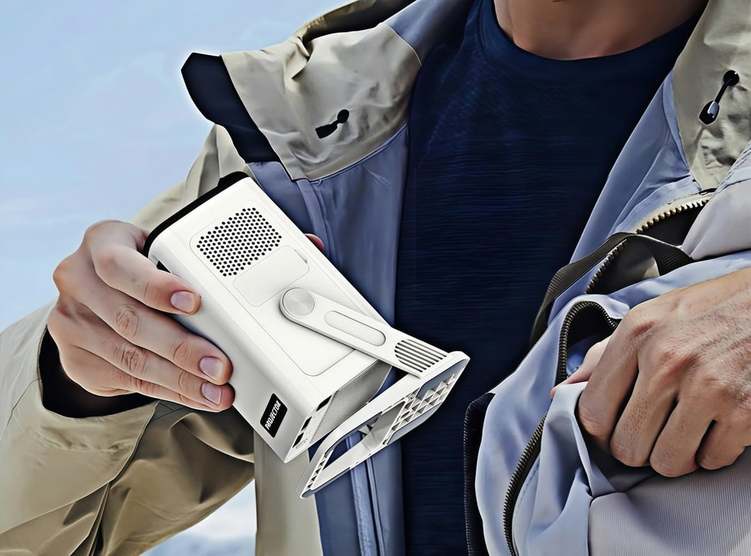 4K 1080P unterstützt Mini Beamer mit Android 11 OS Klein Projektor mit WiFi 6 Bluetooth 5.4, 270° Dr