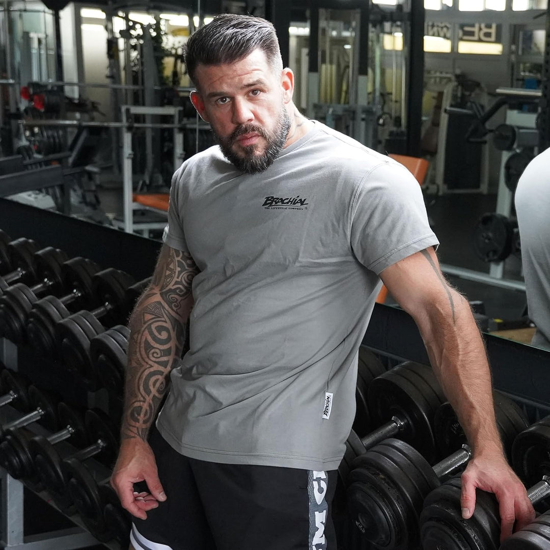 Brachial Premium Herren T-Shirt Core Regular-Fit - für Freizeit Bodybuilding Workout Gym Kraftsport