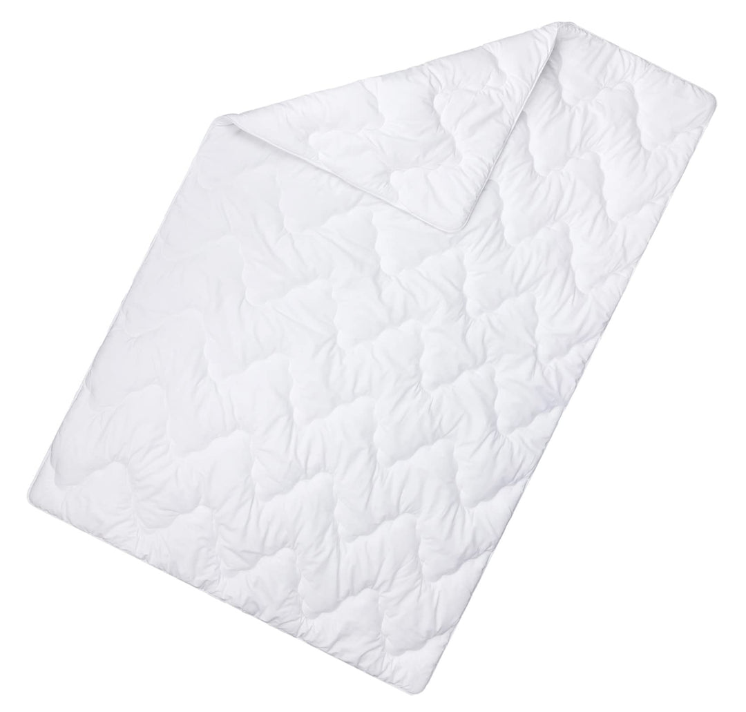 Moon-Luxury Ganzjahresdecke Bettdecke Steppbett Bezug aus 100% Baumwolle Satin 95° Kochfest (140 x 2