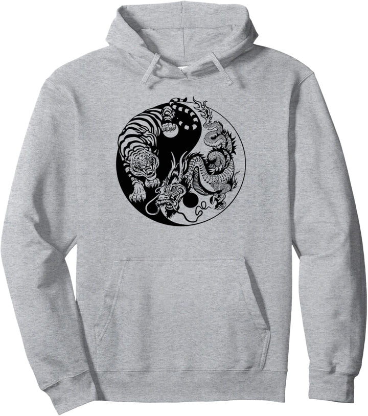 Yin Yang Tiger Drache Pullover Hoodie