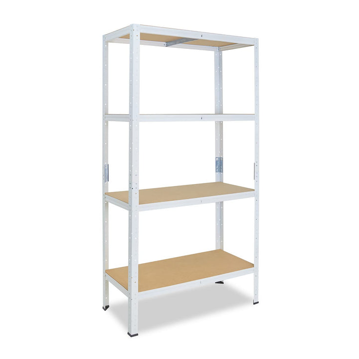 shelfplaza® 155x40x30cm Home Schwerlastregal weiss/Metallregal mit 4 Böden/Kellerregal Metall, Garag