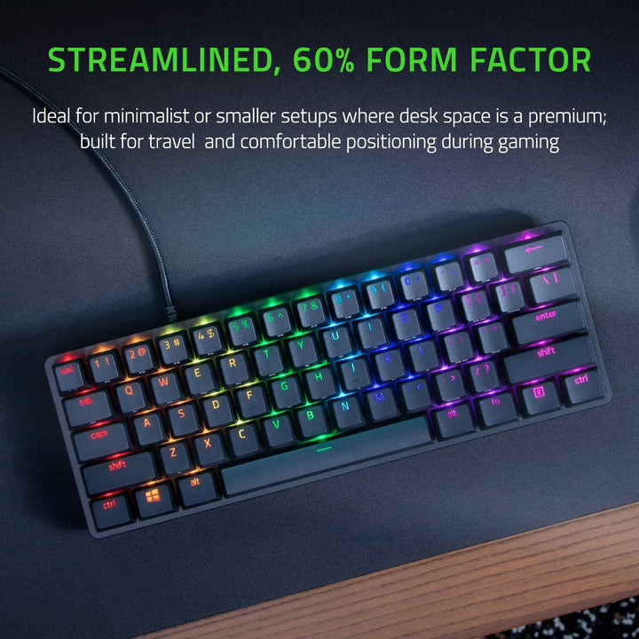 Razer Huntsman Mini (Red Switch) - Kompakte 60% Gaming Tastatur mit schnellen linear opto-mechanisch