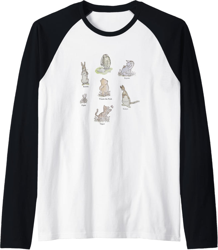 Disney Winnie The Pooh Classic Group Shot Raglan