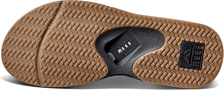 Reef Herren Fanning Flip-Flop 44 EU Black Silver, 44 EU Black Silver