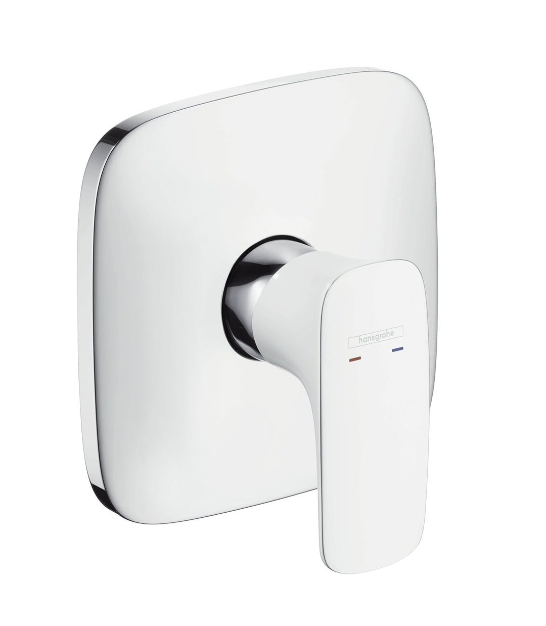 hansgrohe PuraVida Unterputz Duscharmatur, für 1 Funktion, Weiss/Chrom für Durchfluss bis ca. 32 l/m