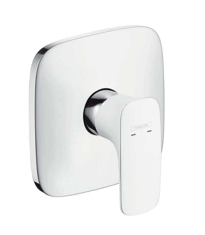 hansgrohe PuraVida Unterputz Duscharmatur, für 1 Funktion, Weiss/Chrom für Durchfluss bis ca. 32 l/m