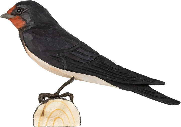 WILDLIFEGARDEN Wildlife Garden WG4438 DecoBird Hausschwalbe - Handgeschnitzter Dekorative Vogel aus
